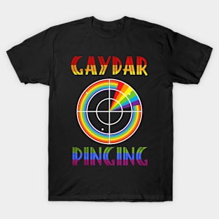 Funny Gaydar Pinging LGBT Gay Pride T-Shirt